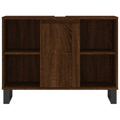vidaXL Bathroom Cabinet Brown Oak 80x33x60 cm Engineered Wood