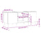 vidaXL Record Cabinet White 121x38x48 cm Engineered Wood