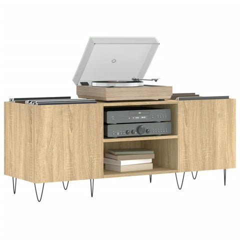 vidaXL Record Cabinet Sonoma Oak 121x38x48 cm Engineered Wood