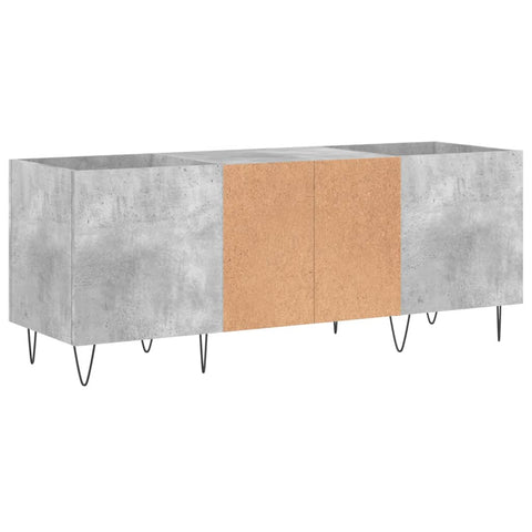 vidaXL Record Cabinet Concrete Grey 121x38x48 cm Engineered Wood