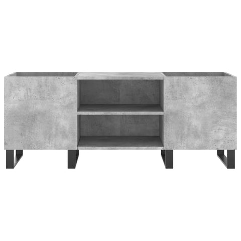 vidaXL Record Cabinet Concrete Grey 121x38x48 cm Engineered Wood