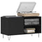 vidaXL Record Cabinet Black 85x38x48 cm Engineered Wood