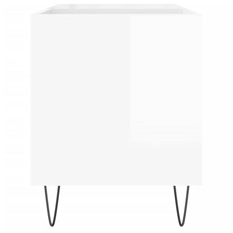 vidaXL Record Cabinet High Gloss White 85x38x48 cm Engineered Wood