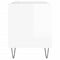 vidaXL Record Cabinet High Gloss White 85x38x48 cm Engineered Wood