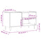 vidaXL Record Cabinet High Gloss White 85x38x48 cm Engineered Wood