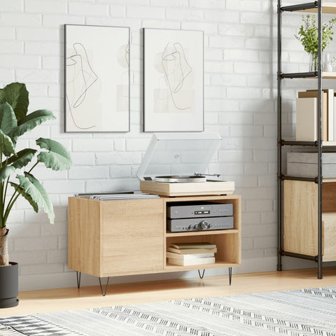 vidaXL Record Cabinet Sonoma Oak 85x38x48 cm Engineered Wood