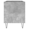 vidaXL Record Cabinet Concrete Grey 85x38x48 cm Engineered Wood