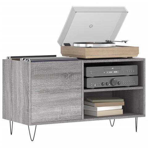 vidaXL Record Cabinet Grey Sonoma 85x38x48 cm Engineered Wood