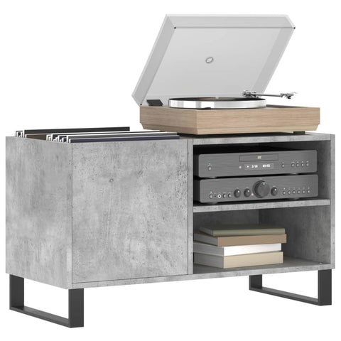 vidaXL Record Cabinet Concrete Grey 85x38x48 cm Engineered Wood