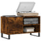 vidaXL Record Cabinet Smoked Oak 85x38x48 cm Engineered Wood