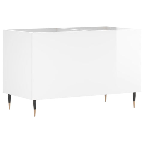 vidaXL Record Cabinet High Gloss White 74.5x38x48 cm Engineered Wood