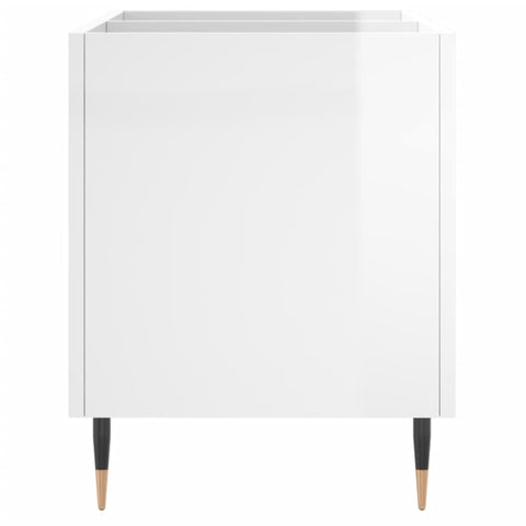vidaXL Record Cabinet High Gloss White 74.5x38x48 cm Engineered Wood