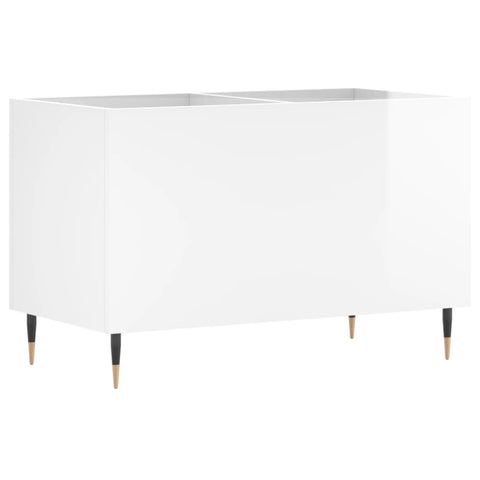 vidaXL Record Cabinet High Gloss White 74.5x38x48 cm Engineered Wood