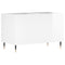 vidaXL Record Cabinet High Gloss White 74.5x38x48 cm Engineered Wood