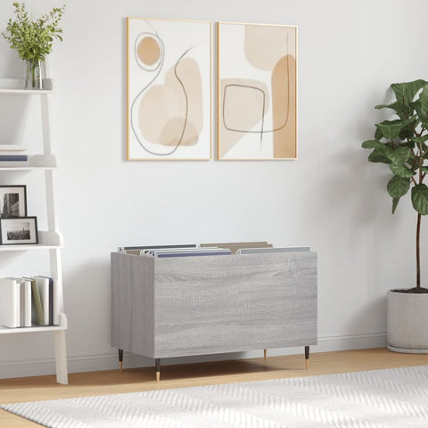 vidaXL Record Cabinet Grey Sonoma 74.5x38x48 cm Engineered Wood