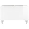 vidaXL Record Cabinet High Gloss White 74.5x38x48 cm Engineered Wood