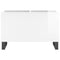 vidaXL Record Cabinet High Gloss White 74.5x38x48 cm Engineered Wood
