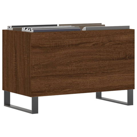 vidaXL Record Cabinet Brown Oak 74.5x38x48 cm Engineered Wood