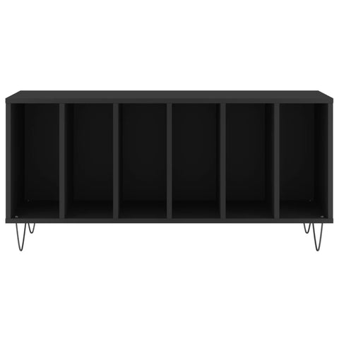 vidaXL Record Cabinet Black 100x38x48 cm Engineered Wood
