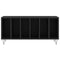 vidaXL Record Cabinet Black 100x38x48 cm Engineered Wood