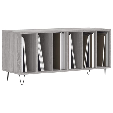 vidaXL Record Cabinet Grey Sonoma 100x38x48 cm Engineered Wood
