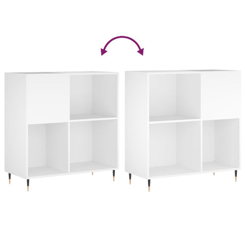 vidaXL Record Cabinet White 84.5x38x89 cm Engineered Wood