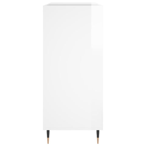 vidaXL Record Cabinet High Gloss White 84.5x38x89 cm Engineered Wood