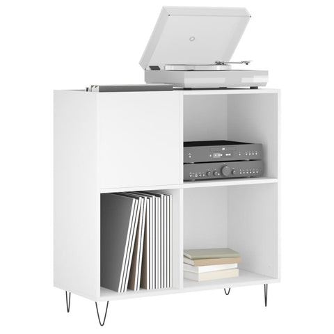 vidaXL Record Cabinet White 84.5x38x89 cm Engineered Wood
