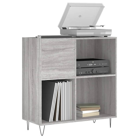 vidaXL Record Cabinet Grey Sonoma 84.5x38x89 cm Engineered Wood