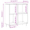 vidaXL Record Cabinet Grey Sonoma 84.5x38x89 cm Engineered Wood