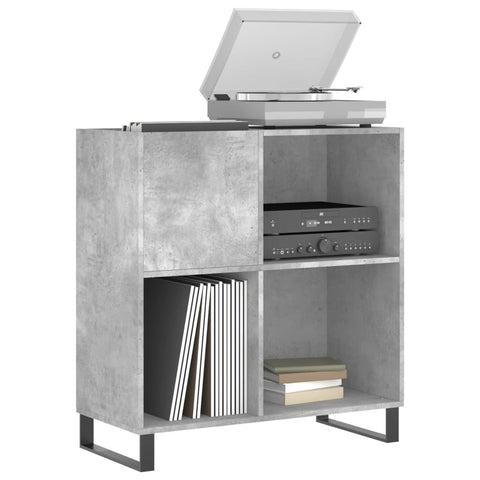 vidaXL Record Cabinet Concrete Grey 84.5x38x89 cm Engineered Wood