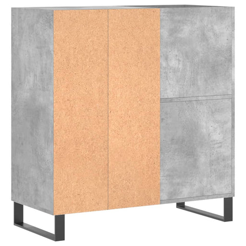 vidaXL Record Cabinet Concrete Grey 84.5x38x89 cm Engineered Wood