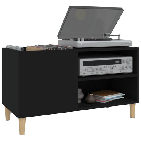 vidaXL Record Cabinet Black 84.5x38x48 cm Engineered Wood