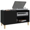 vidaXL Record Cabinet Black 84.5x38x48 cm Engineered Wood