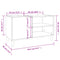 vidaXL Record Cabinet Black 84.5x38x48 cm Engineered Wood
