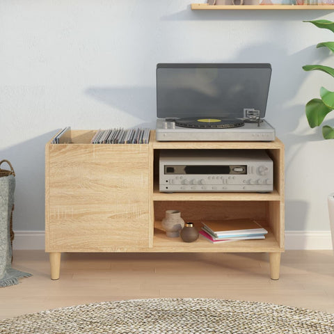 vidaXL Record Cabinet Sonoma Oak 84.5x38x48 cm Engineered Wood