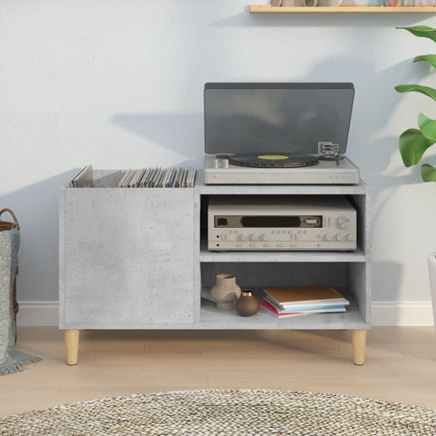 vidaXL Record Cabinet Concrete Grey 84.5x38x48 cm Engineered Wood