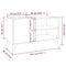 vidaXL Record Cabinet White 84.5x38x48 cm Engineered Wood