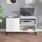 vidaXL Record Cabinet High Gloss White 84.5x38x48 cm Engineered Wood