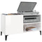 vidaXL Record Cabinet High Gloss White 84.5x38x48 cm Engineered Wood