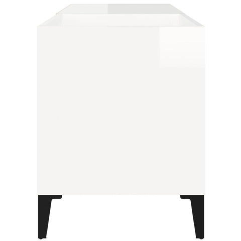 vidaXL Record Cabinet High Gloss White 84.5x38x48 cm Engineered Wood