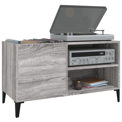 vidaXL Record Cabinet Grey Sonoma 84.5x38x48 cm Engineered Wood