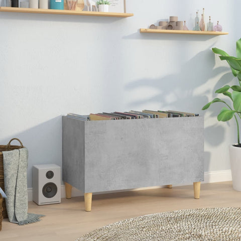 vidaXL Record Cabinet Concrete Grey 74.5x38x48 cm Engineered Wood
