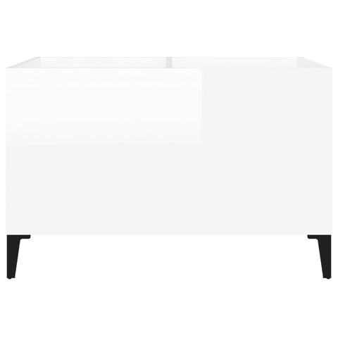 vidaXL Record Cabinet High Gloss White 74.5x38x48 cm Engineered Wood