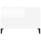 vidaXL Record Cabinet High Gloss White 74.5x38x48 cm Engineered Wood