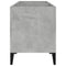 vidaXL Record Cabinet Concrete Grey 74.5x38x48 cm Engineered Wood