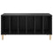 vidaXL Record Cabinet Black 100x38x48 cm Engineered Wood