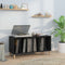 vidaXL Record Cabinet Black 100x38x48 cm Engineered Wood