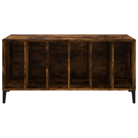 vidaXL Record Cabinet Smoked Oak 100x38x48 cm Engineered Wood