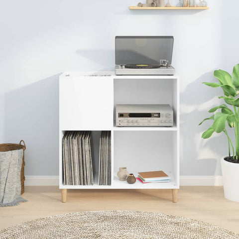 vidaXL Record Cabinet White 84.5x38x89 cm Engineered Wood
